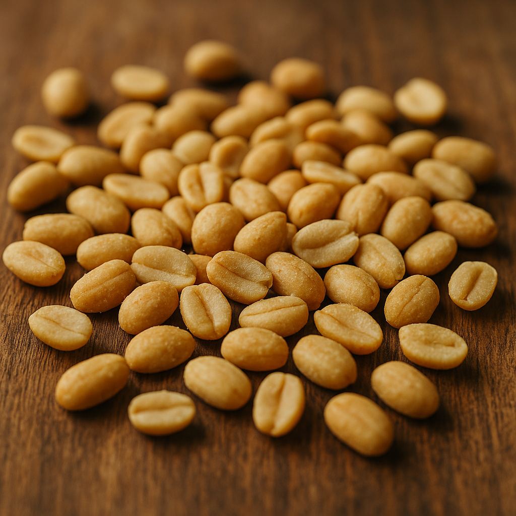 Close up van geroosterde pinda's