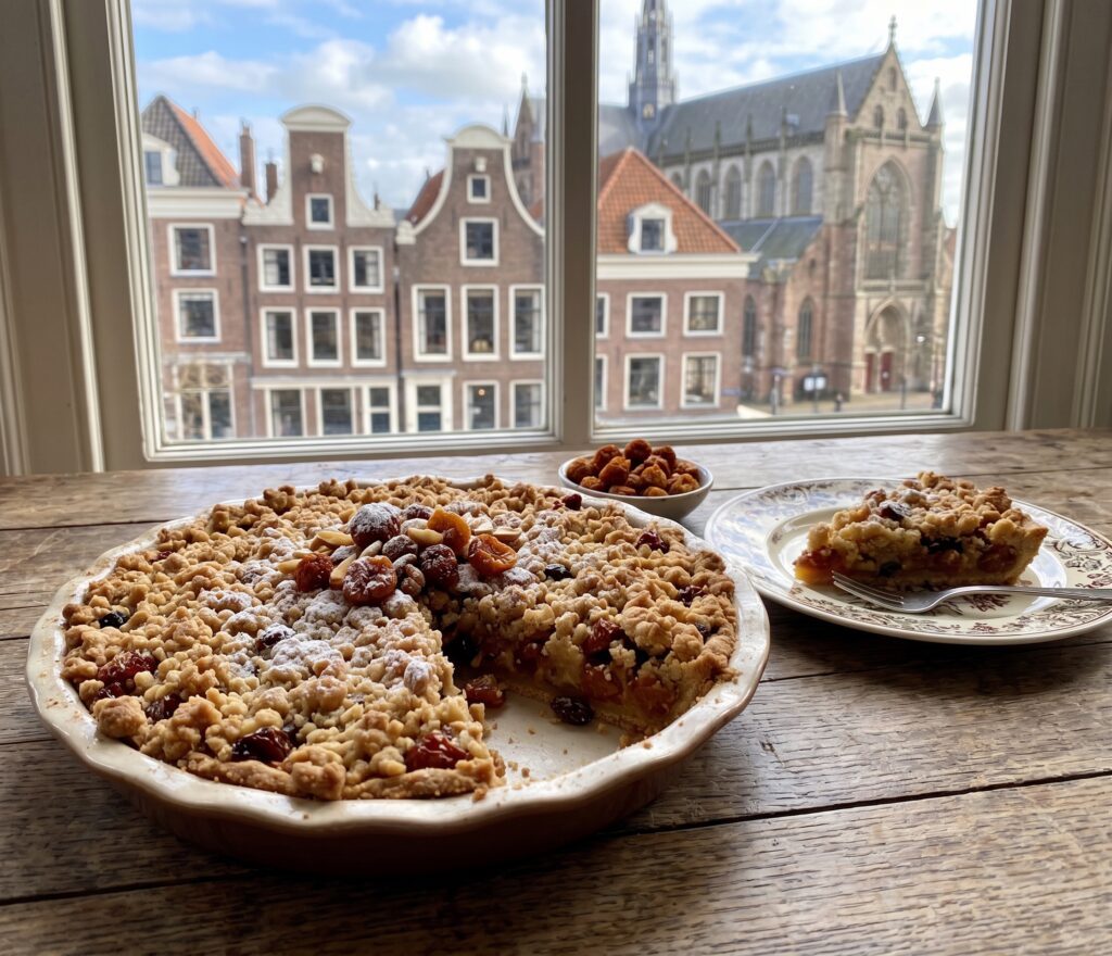 Crumble taart met gedroogde incabessen
